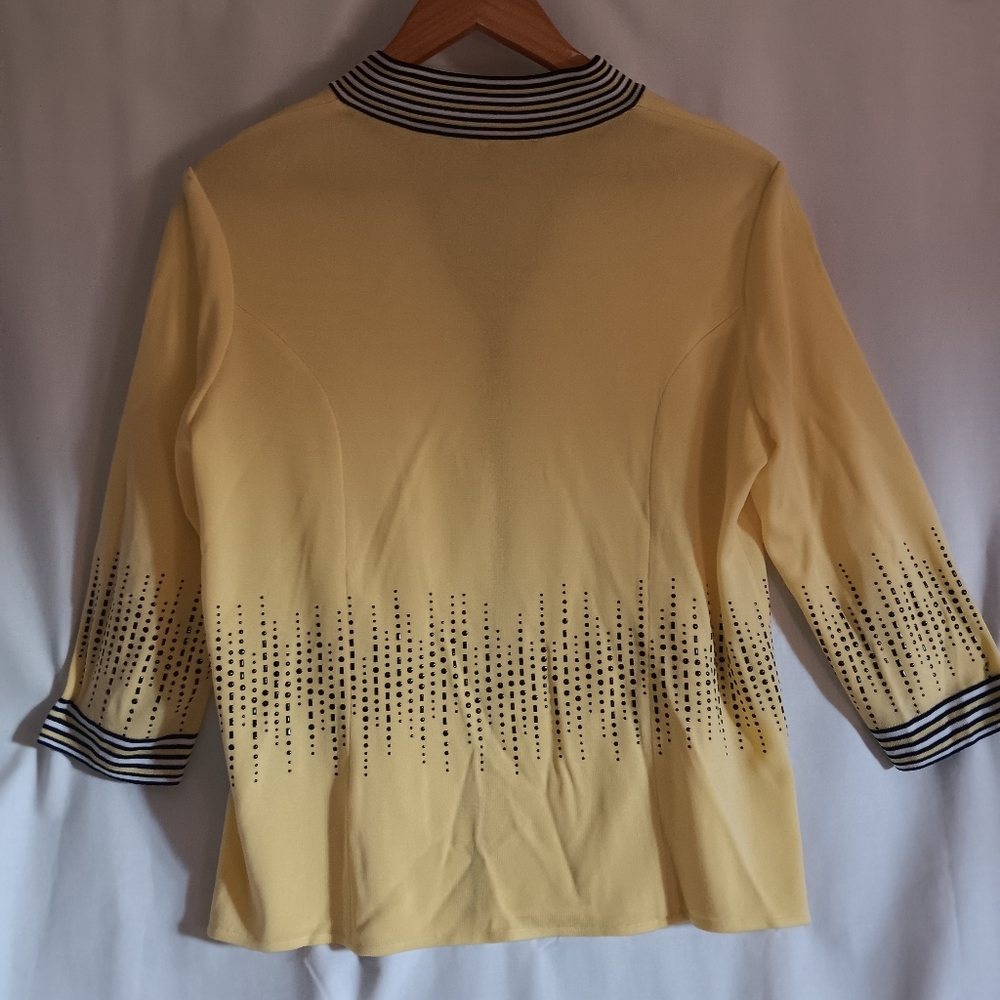 Ming Wang yellow cardigan. - Picture 5 of 7